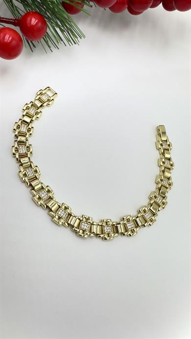 Vp 14 K Taşlı Piramit Model Bileklik