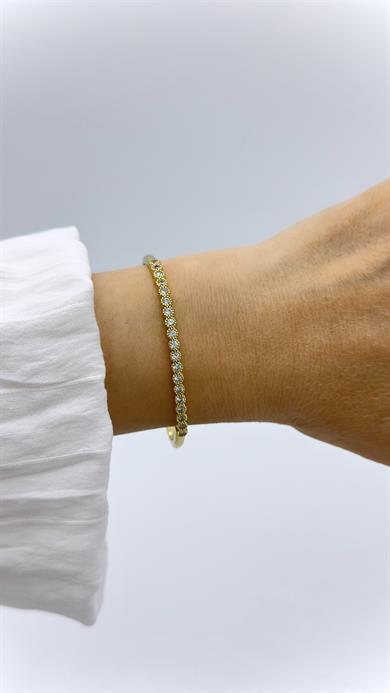 Vp 14 K Taşlı Suyolu Model Kelepçe Bileklik