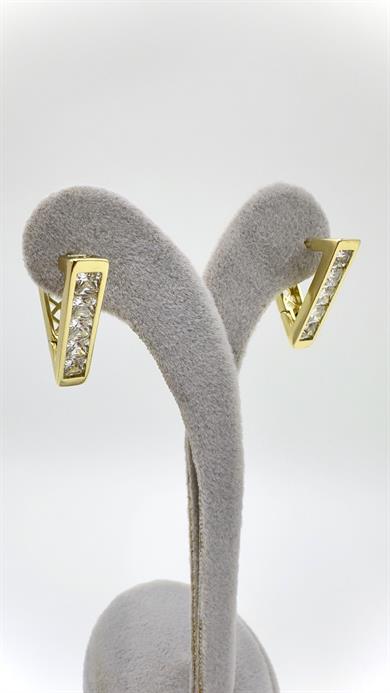 Vp 14 K Taşlı Üçgen Model Küpe