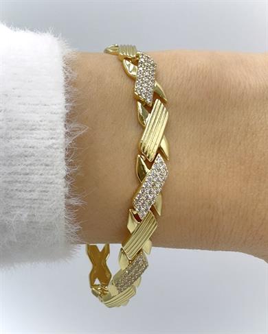 Vp 14 K Taşlı X Model Bileklik