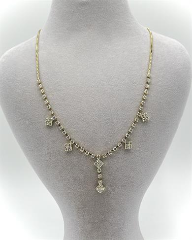 Vp 14 K Taşlı Yonca Model Kolye