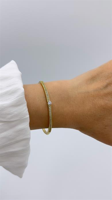 Vp 14 K Tek Taşlı Model Kelepçe Bileklik