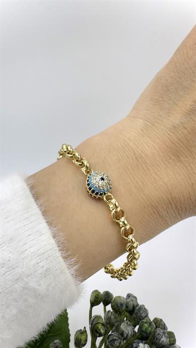 Vp 14 K Tekli Kaplan Gözü Model Bileklik