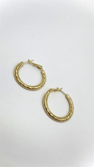 Vp 14 K Tırtıklı Halka Model Küpe