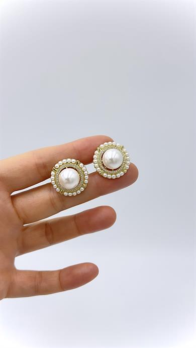 Vp 14 K Toplu İnci Model Küpe