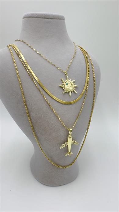 Vp 14 K Uçak Charmlı Çoklu Model Kolye