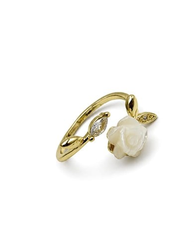 Vp 14 K White Rose Model Eklem Yüzük