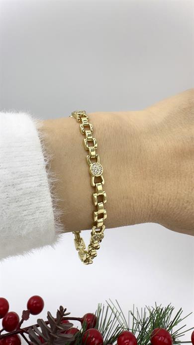 Vp 14 K Zincir Taş Model Bileklik