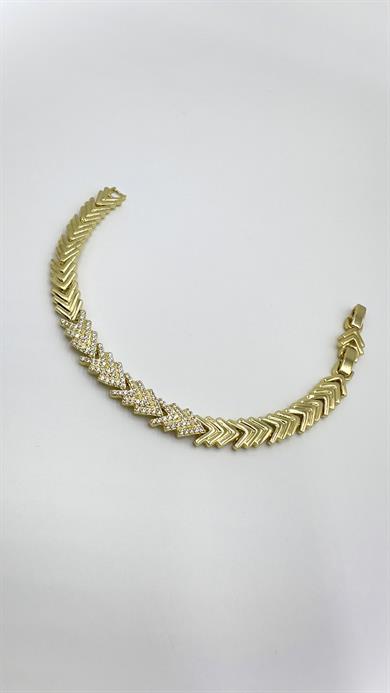 Vp Balık Sırtı Taşlı Bileklik