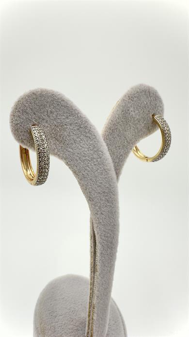 Vp Gold Rose Taşlı Halka Küpe