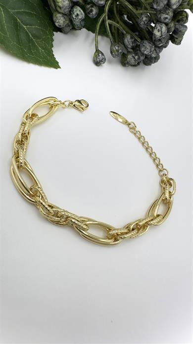 Vp 14 K Altın Kaplama Oval Sarmal Model Bileklik