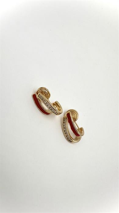 Vp Rose Gold Kıstırmalı  Küpe