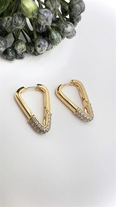 Vp Rose Gold Üçgen Model Küpe