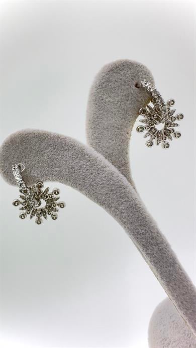 Vp Silver Çiçekli Küpe