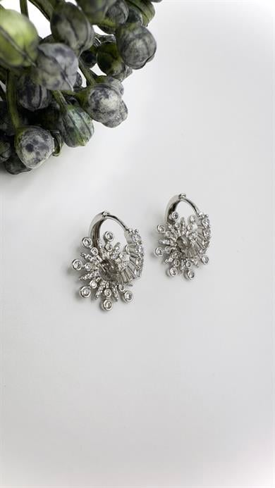 Vp Silver Çiçekli Küpe