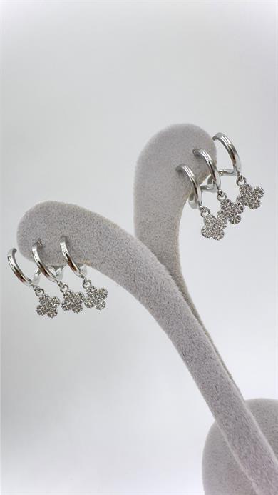 Vp Sılver Çoklu Yonca Model Küpe