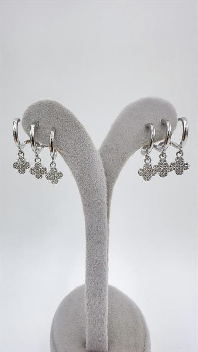 Vp Sılver Çoklu Yonca Model Küpe