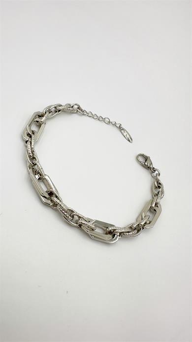 Vp Sılver Geçme Kare Bileklik