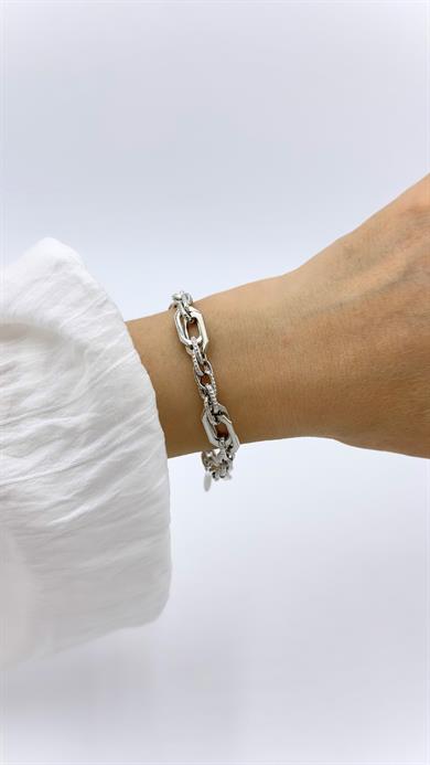 Vp Sılver Geçme Kare Bileklik