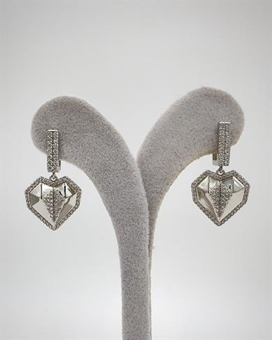 Vp Sılver Kalpli  Küpe