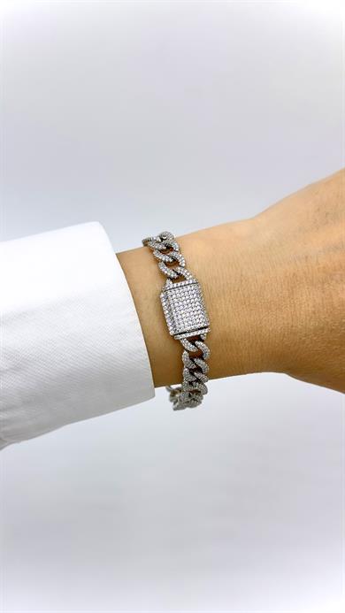 Vp Sılver Tam Taşlı Gurmet Bileklik