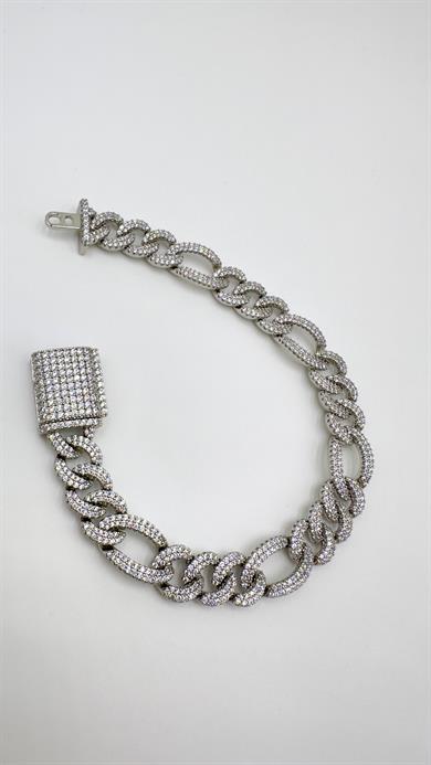 Vp Sılver Tam Taşlı Gurmet Bileklik