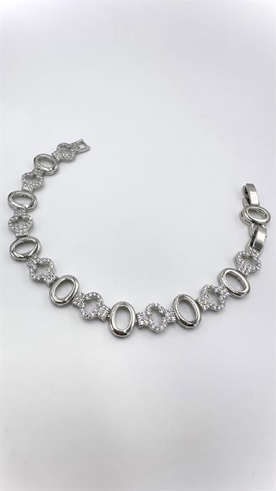 Vp Sılver Taşlı Oval Modelı Bileklik