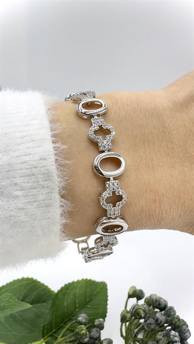 Vp Sılver Taşlı Oval Modelı Bileklik