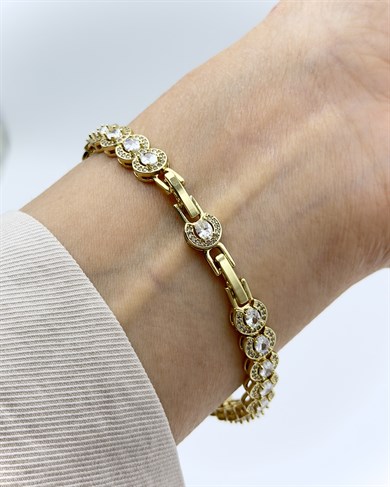 Vp Xp 14 K Altın Kaplama Işıltı Model Suyolu Bileklik