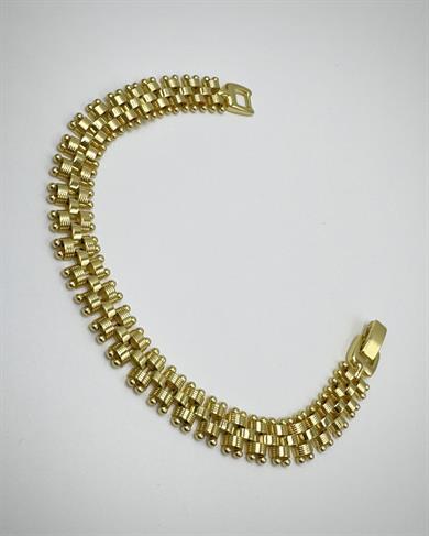 Vp14 K Altın Kaplama Kare Box Model Bileklik