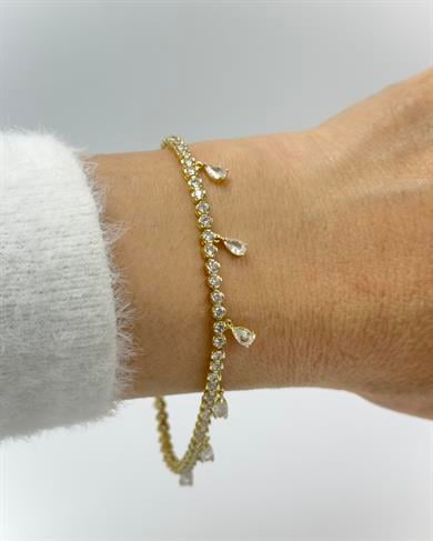 Vp14 K Altın Kaplama Sallantı  Suyolu Bileklik