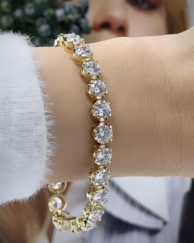 Vp14 K Altın Kaplama Taşlı Güneş Model Kolye