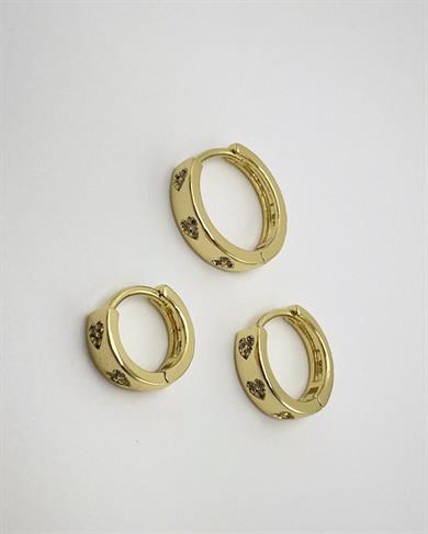 Vp14 K Taşlı 3lü Halka Model Küpe