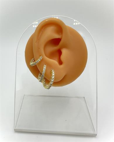 Vp14 K Taşlı 3lü Halka Model Küpe