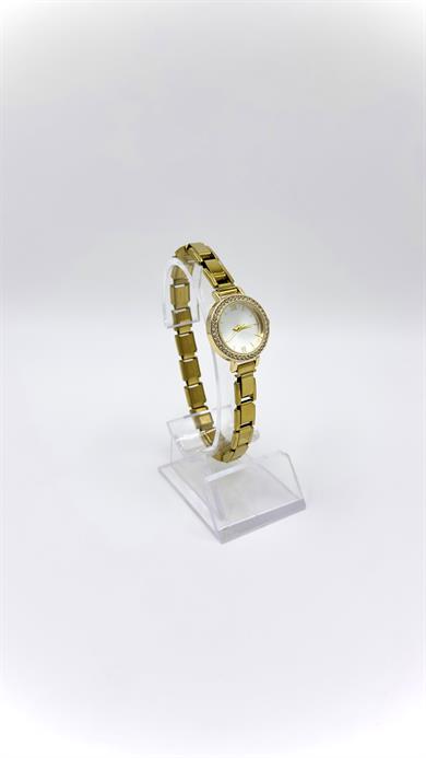 Yuvarlak Taşlı Beyaz Kadranlı Numunatıon Kordonlu  Saat