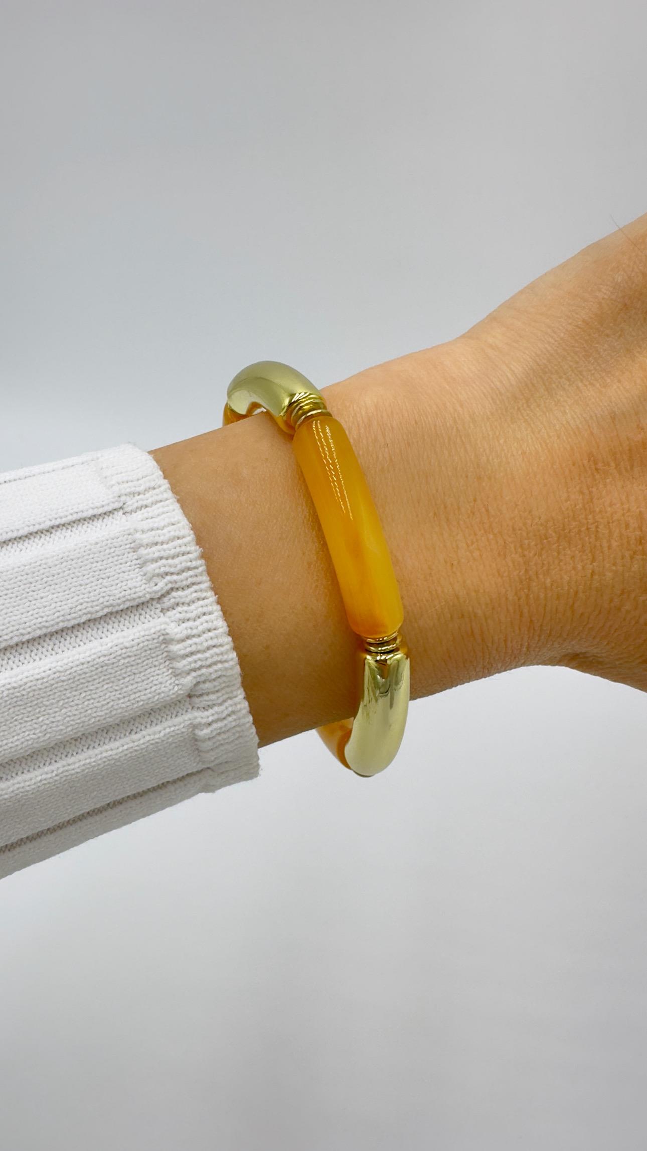 Bal Köpüğü/ Gold Model Lastikli Kelepçe Bileklik