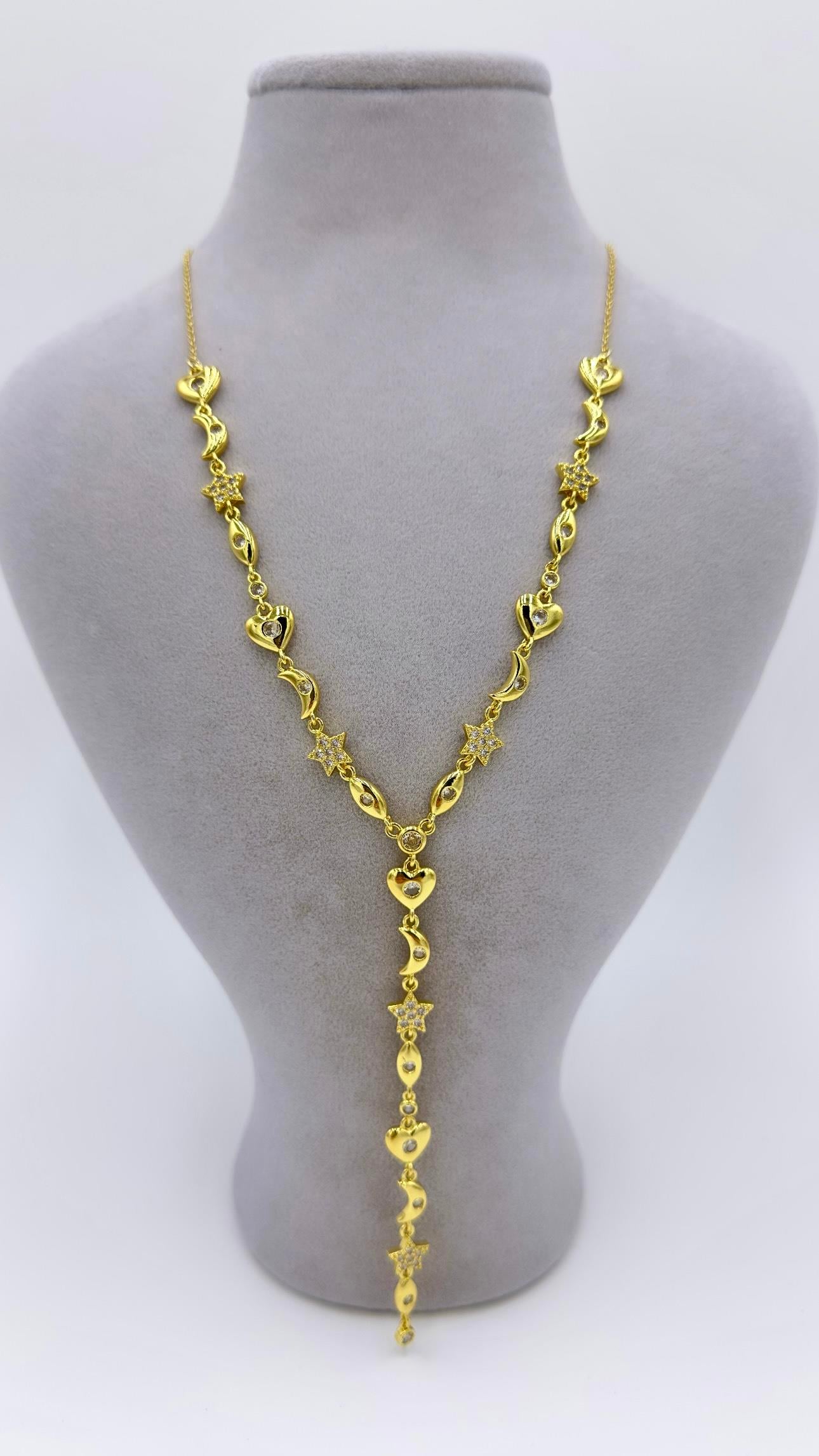 Çelik 14 K Galaksi Kolye