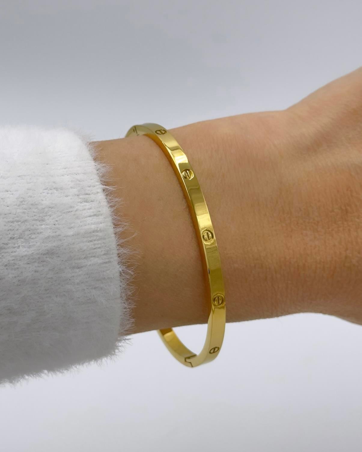 Çelik Altın Kaplama Oval Model Kelepçe