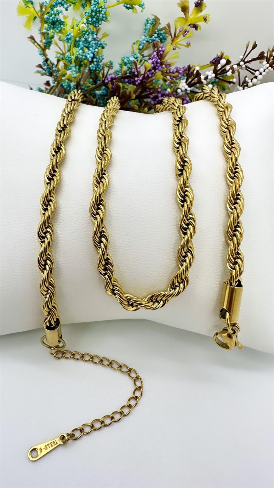 ÇELİK BURGU KOLYE ( 62+5 CM )