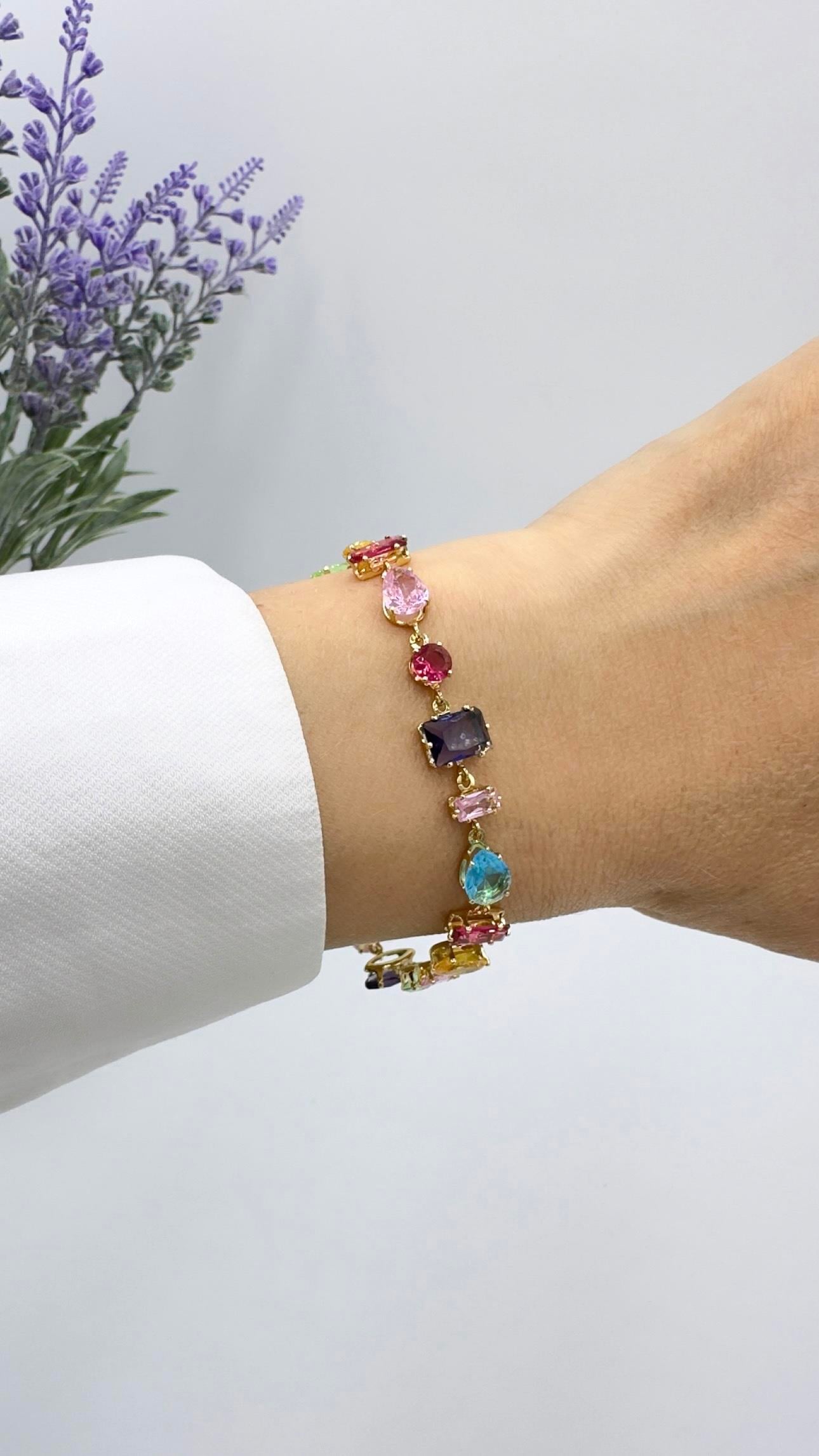 Çelik Gold Gökkuşağı Bileklik