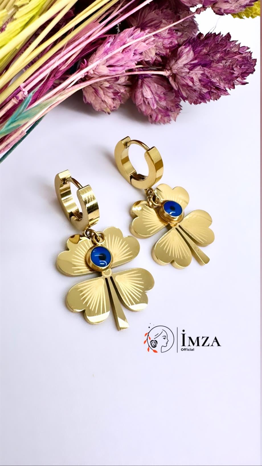 ÇELİK NAZARLIKLI YONCA KÜPE