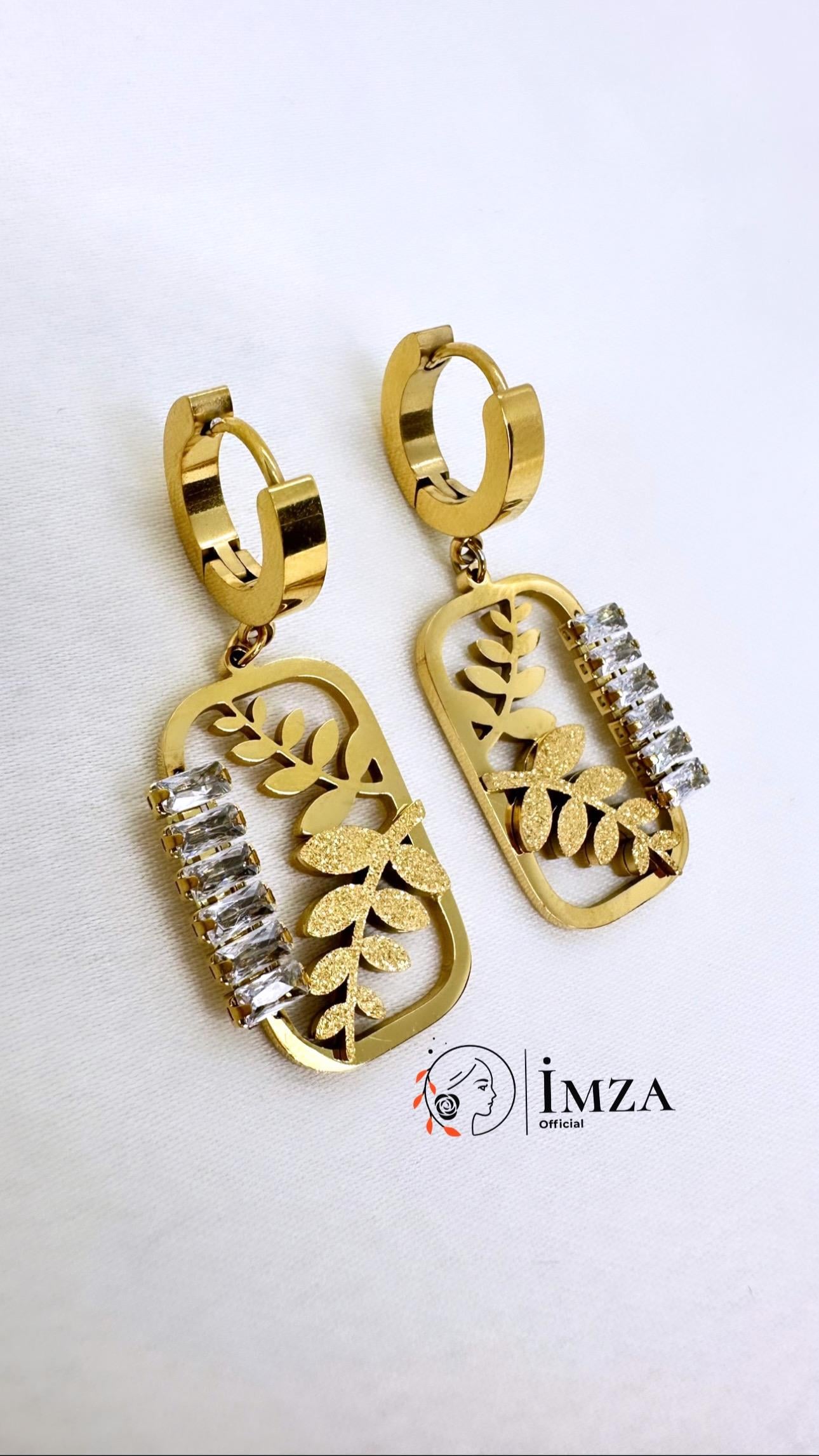 Çelik Yapraklı Suyolu Küpe