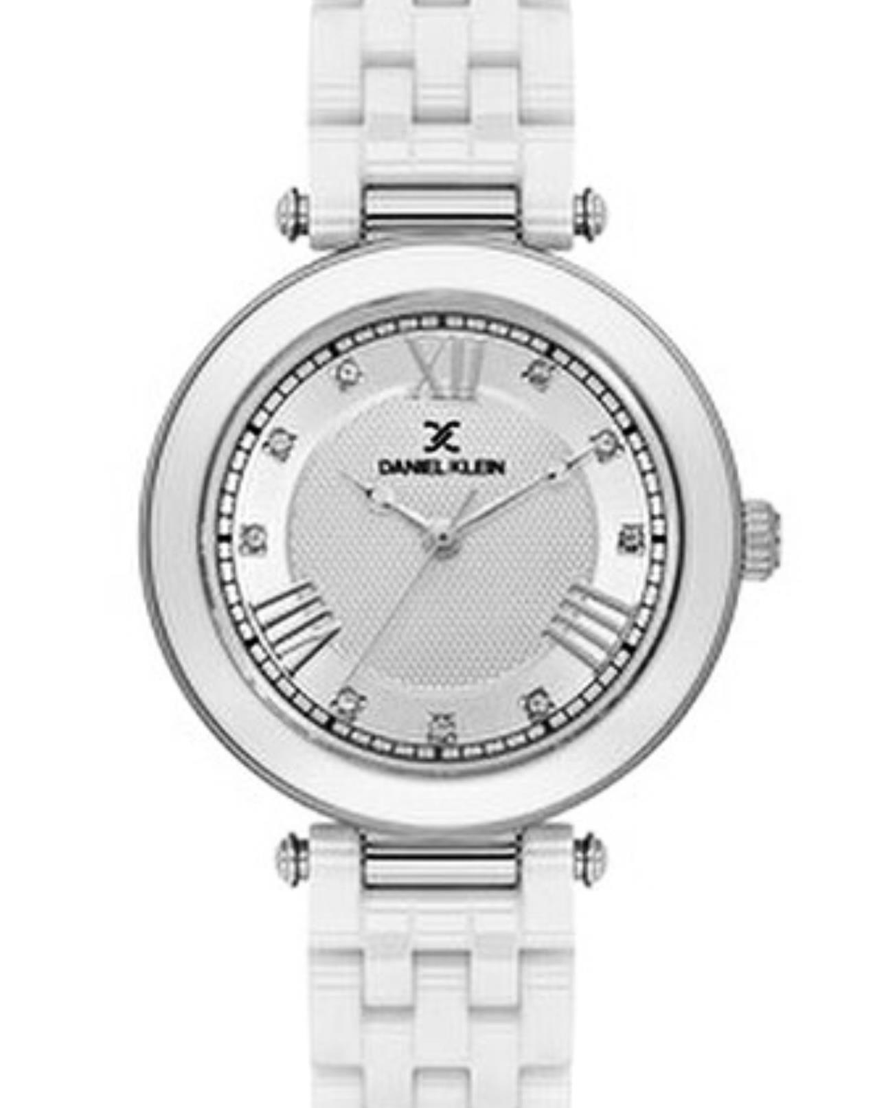 D K Premıum Beyaz Seramik Kordonlu Model Kadın Saat