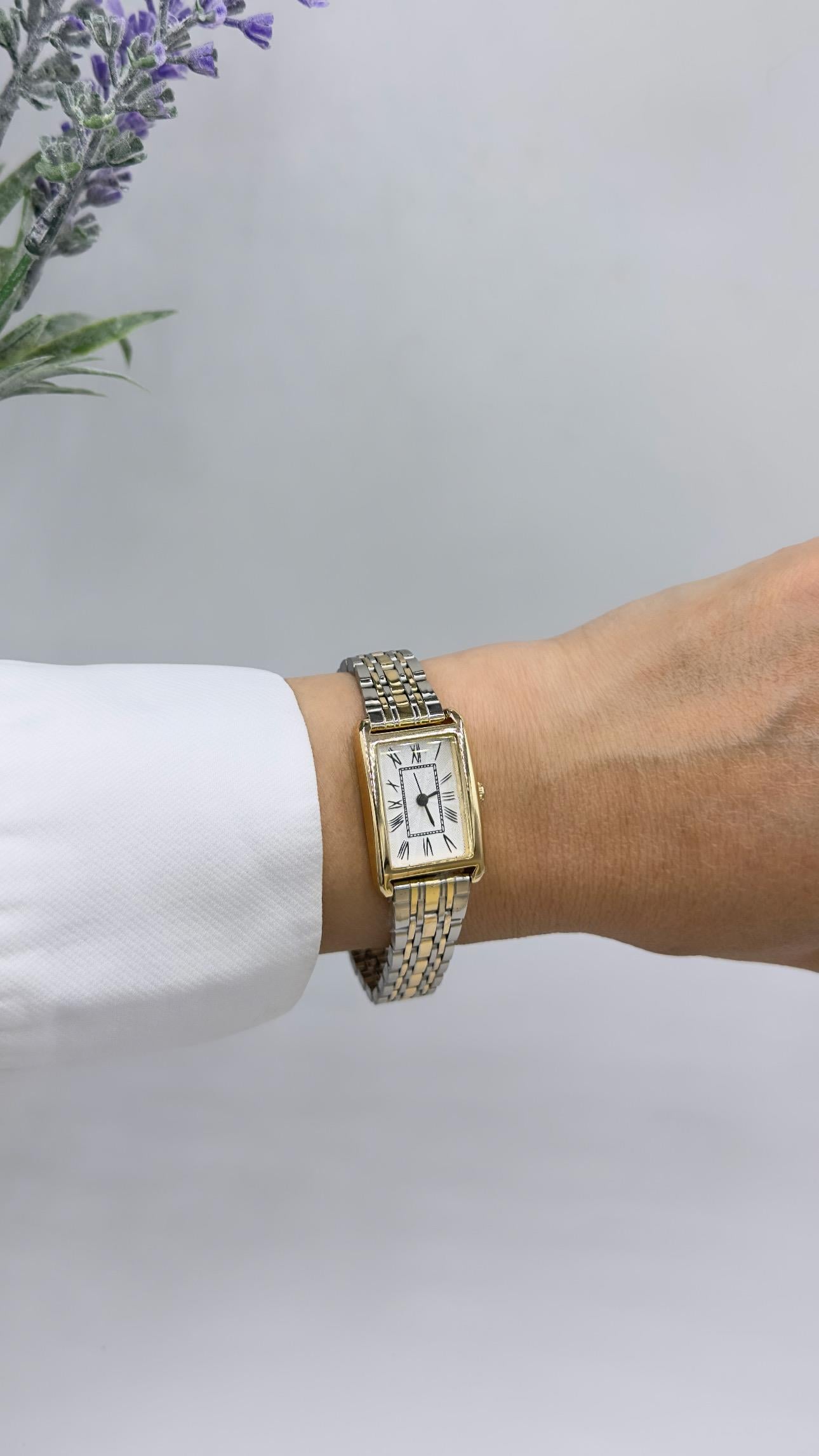 Dikdötgen Rose/ Sılver  Roma Rakamlı Saat