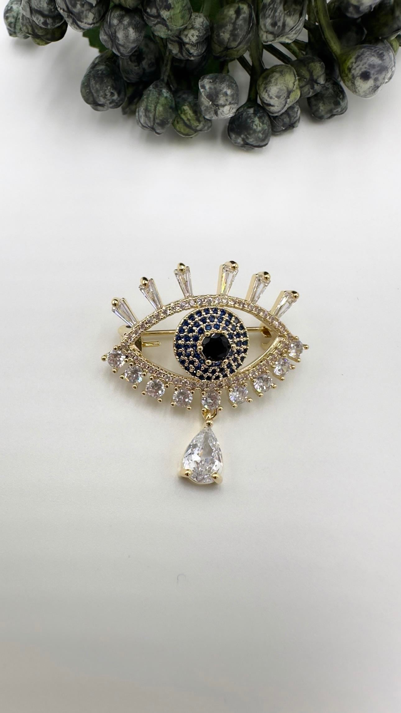 Gold Göz Model Broş