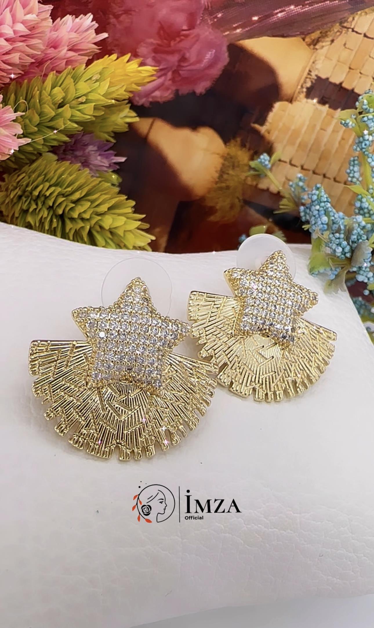 Gümüş Kaplama Marka Model Yıldız Zirkon Küpe