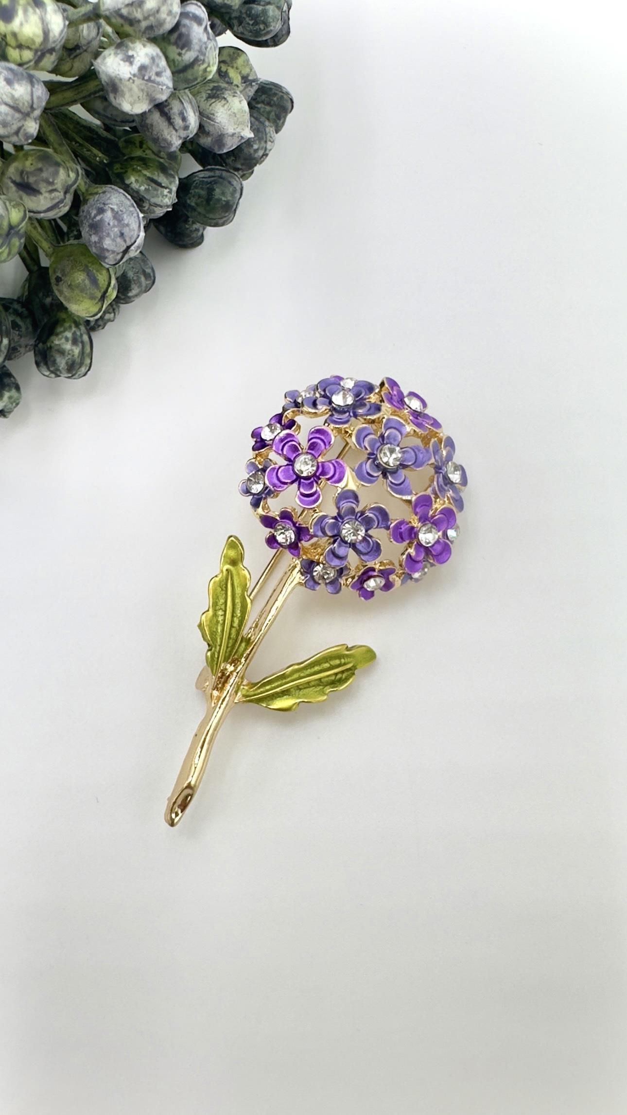 Menekşe Topul Model Broş