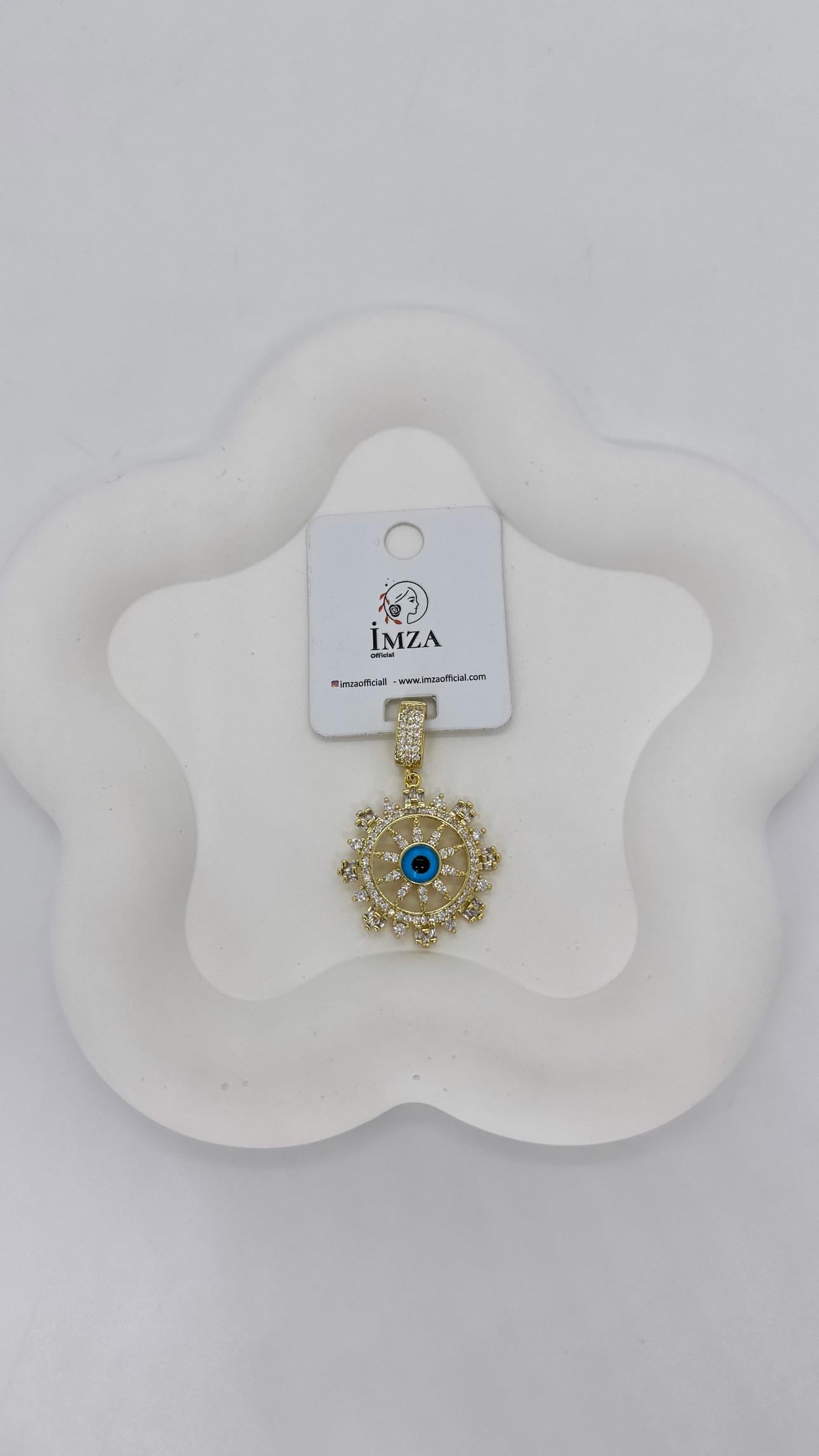 Nazar Boncuklu Güneş Charm