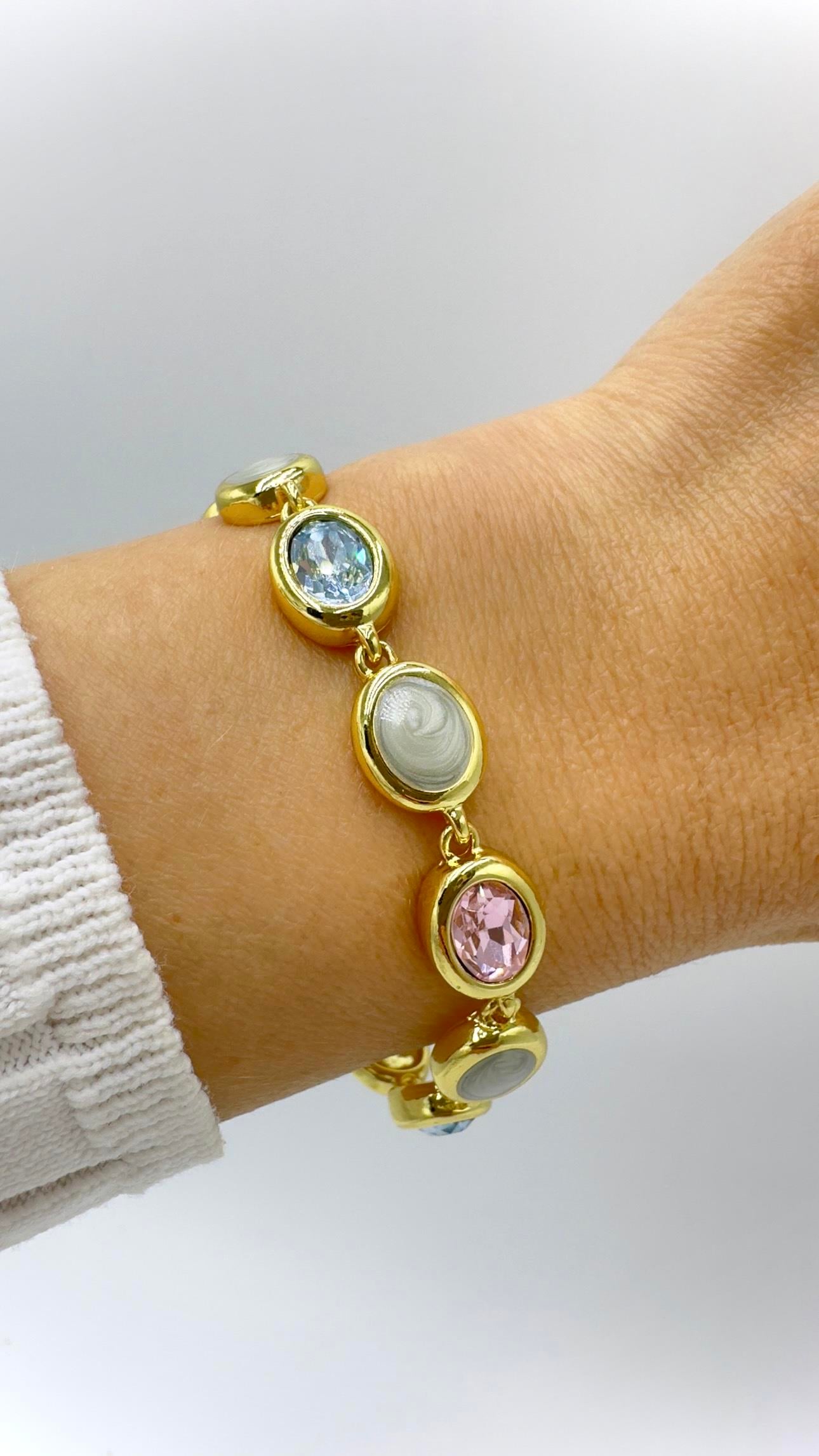 Paris Mavi Oval Model Bileklik