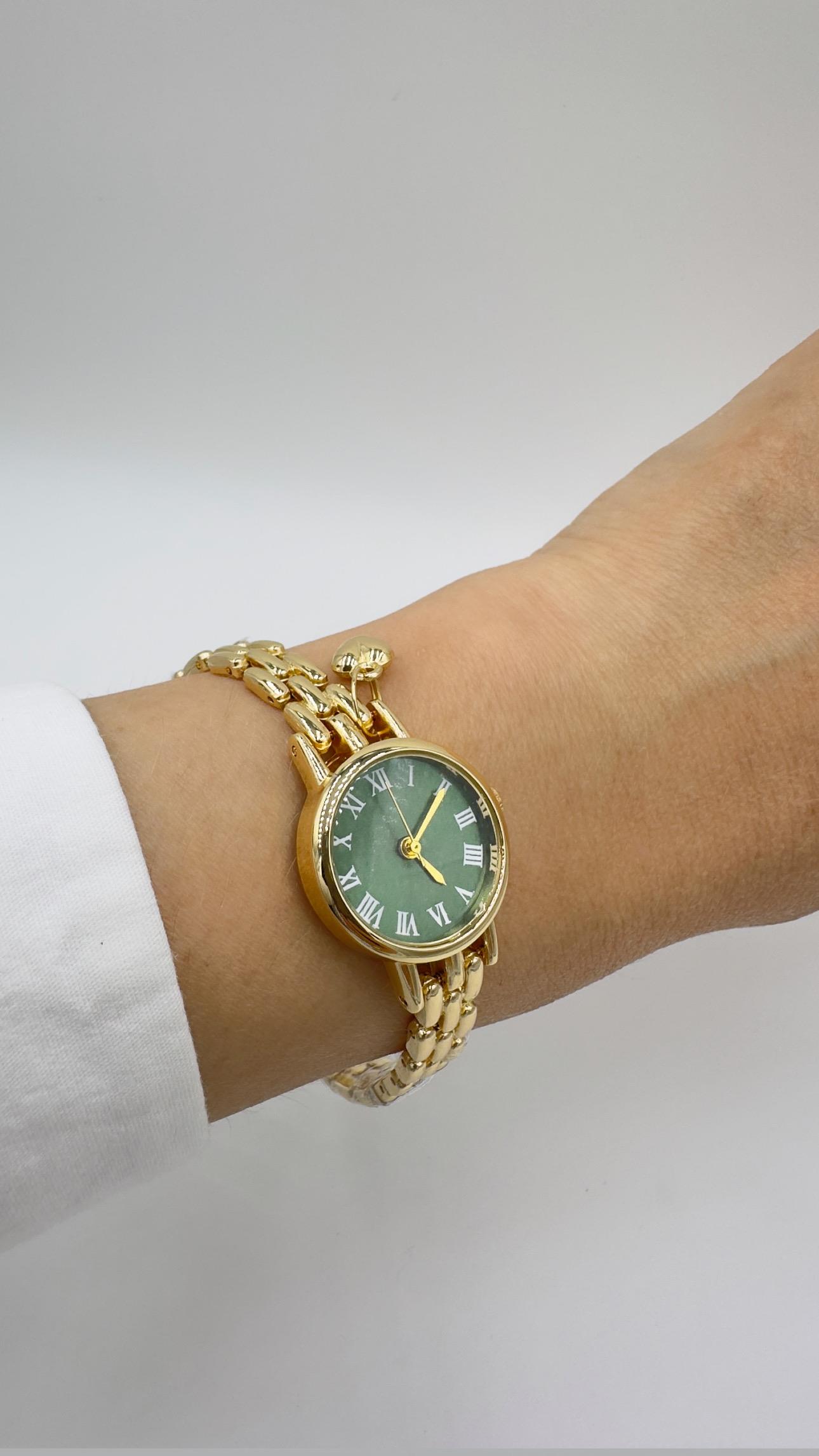 Rlx Yuvarlak Yeşil Kadranlı Charmlı Saat